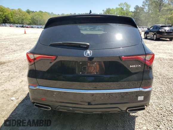 2022 Acura MDX w/Technology Package with VIN 5J8YD9H44NL001310, listed as a Copart auction lot 52868135 with 42,859 mi miles and Salvage Title. Bid and sale history available at carsss.com. Image 6.