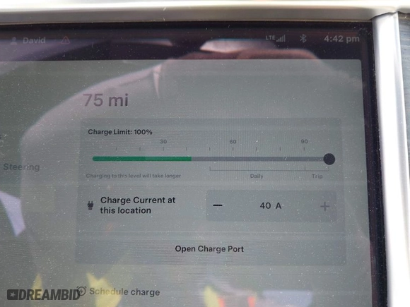 2015 Tesla Model S 85 kWh Battery with VIN 5YJSA1S11FFP79033, listed as a IAAI auction lot 41924740 with NaN miles. Bid and sale history available at carsss.com. Image 18.