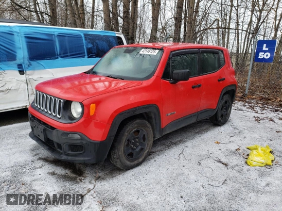 2017 Jeep Renegade Sport with VIN ZACCJAAH2HPE99359, listed as a Copart auction lot 42146125 with 49,872 mi miles and Clean Title. Bid and sale history available at DreamBid. Image 1.