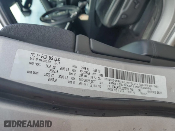 2018 Jeep Grand Cherokee Laredo E with VIN 1C4RJFAG0JC173200, listed as a Copart auction lot 55326805 with 127,489 mi miles and Salvage Title. Bid and sale history available at DreamBid. Image 13.