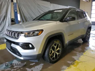 2025 Jeep Compass Limited z VIN 3C4NJDCNXST581644, wystawiony jako Copart lot #65751085 z przebiegiem 9 237 mil mil oraz Czysty tytuł • Clean title. Historia ofert i sprzedaży dostępna na DreamBid. Obrazek 1.