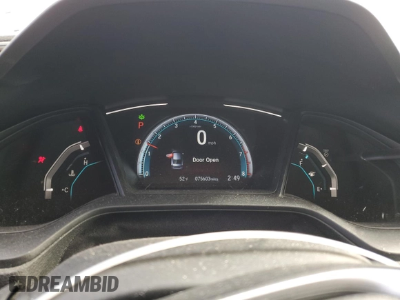 2020 Honda Civic LX with VIN 2HGFC2F69LH582299, listed as a Copart auction lot 47870445 with 75,603 mi miles and Salvage Title. Bid and sale history available at DreamBid. Image 9.