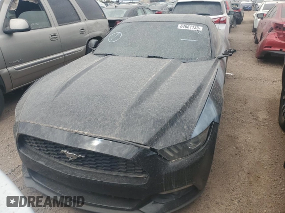 2015 Ford Mustang EcoBoost with VIN 1FA6P8TH5F5401986, listed as a Copart auction lot 64061133 with 61,302 mi miles and Clean Title. Bid and sale history available at carsss.com. Image 5.