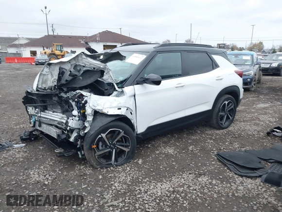 2022 Chevrolet TrailBlazer RS with VIN KL79MUSL3NB008452, listed as a IAAI auction lot 40890012 with 38,117 mi miles. Bid and sale history available at carsss.com. Image 2.