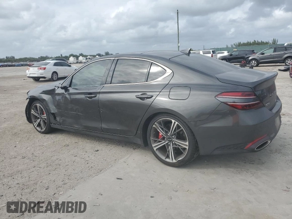 2024 Genesis G70 2.5T with VIN KMTG34SC3RU137851, listed as a Copart auction lot 79806754 with 9,428 mi miles and Salvage Title. Bid and sale history available at carsss.com. Image 2.