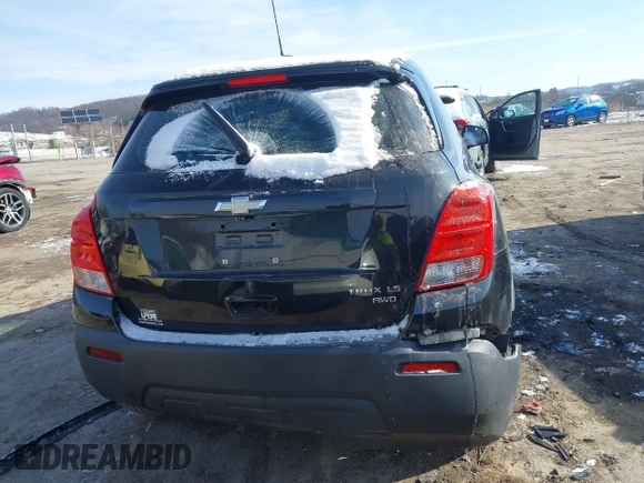 2016 Chevrolet Trax LS with VIN KL7CJNSB9GB600288, listed as a IAAI auction lot 41614215 with 73,486 mi miles. Bid and sale history available at carsss.com. Image 16.