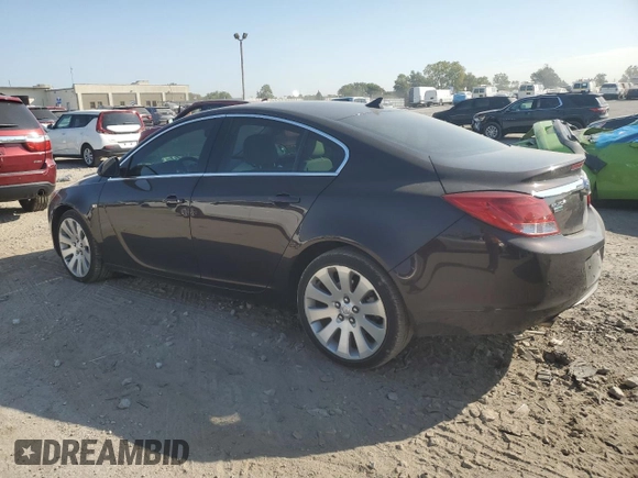 2011 Buick Regal CXL Turbo TO6 with VIN W04G05GV0B1101155, listed as a Copart auction lot 71955594 with 60,414 mi miles and Salvage Title. Bid and sale history available at carsss.com. Image 2.