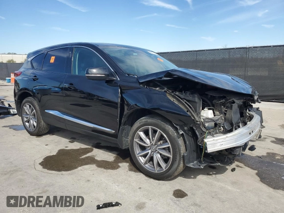 2021 Acura RDX w/Technology Package with VIN 5J8TC2H53ML028607, listed as a Copart auction lot 48117465 with 48,670 mi miles and Salvage Title. Bid and sale history available at carsss.com. Image 4.
