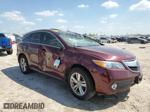 2015 Acura RDX Tech Pkg with VIN 5J8TB3H59FL010396, listed as a Copart auction lot 50543675 with 91,501 mi miles and Salvage Title. Bid and sale history available at carsss.com. Image 4.
