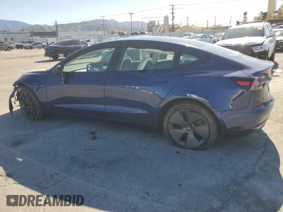 2022 Tesla Model 3 Long Range with VIN 5YJ3E1EB2NF243381, listed as a Copart auction lot 48917265 with 25,865 mi miles and Salvage Title. Bid and sale history available at DreamBid. Image 2.