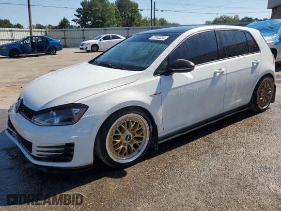 2016 Volkswagen Golf GTI SE with VIN 3VW5T7AU7GM047943, listed as a Copart auction lot 71943254 with 74,835 mi miles and Salvage Title. Bid and sale history available at carsss.com. Image 1.