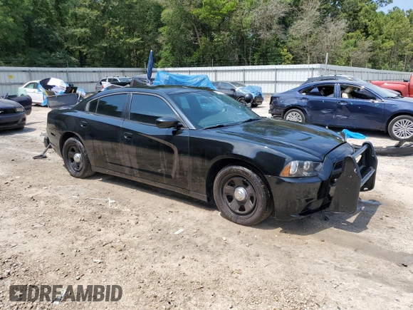 2013 Dodge Charger Police with VIN 2C3CDXAT6DH586213, listed as a Copart auction lot 62193175 with 197,497 mi miles and Clean title. Bid and sale history available at DreamBid. Image 4.