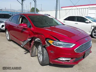 2017 Ford Fusion Energi SE with VIN 3FA6P0PUXHR276945, listed as a IAAI auction lot 41851846 with 145,752 mi miles. Bid and sale history available at carsss.com. Image 1.