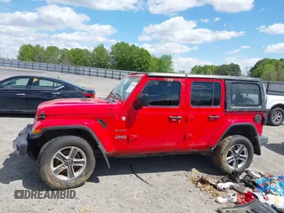 2018 Jeep Wrangler Unlimited Sahara with VIN 1C4HJXEG6JW174359, listed as a IAAI auction lot 42009968 with 79,830 mi miles and . Bid and sale history available at DreamBid. Image 15.