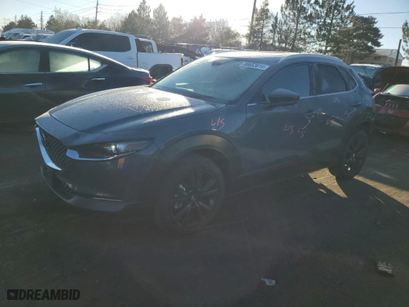 2022 Mazda CX-30 2.5 S Carbon Edition with VIN 3MVDMBCL6NM450598, listed as a Copart auction lot 80052814 with 15,344 mi miles and Salvage Title. Bid and sale history available at carsss.com. Image 1.