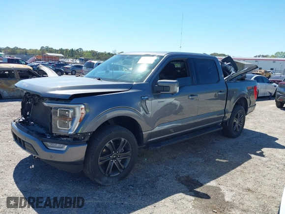 2022 Ford F-150 XL with VIN 1FTFW1E8XNFA41995, listed as a IAAI auction lot 41743193 with 1 mi miles. Bid and sale history available at carsss.com. Image 2.