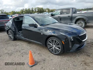 2025 Cadillac CT5 Premium Luxury with VIN 1G6DN5RW5S0100897, listed as a Copart auction lot 78741714 with 5,494 mi miles and Salvage title. Bid and sale history available at DreamBid. Image 4.
