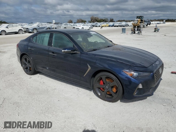 2019 Genesis G70 3.3T Advanced with VIN KMTG34LE7KU031005, listed as a Copart auction lot 74639054 with 0 mi miles and Non Repairable. Bid and sale history available at carsss.com. Image 4.