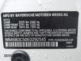 2014 BMW 5 Series 535i xDrive with VIN WBA5B3C50ED292545, listed as a IAAI auction lot 41841578 with 99,072 mi miles and . Bid and sale history available at carsss.com. Image 9.