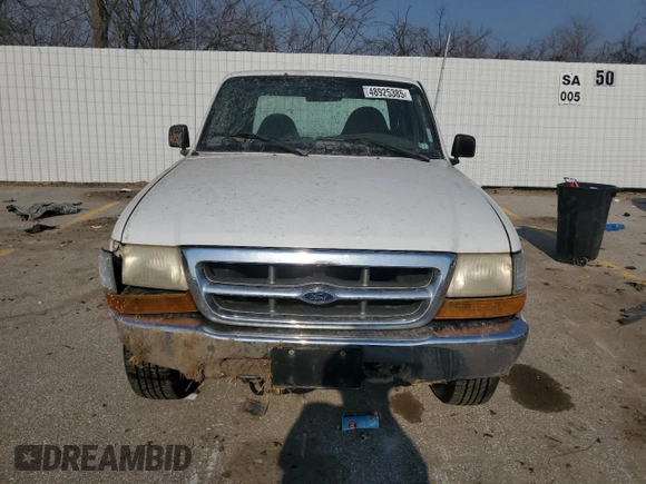 2000 Ford Ranger XL with VIN 1FTZR15VXYPB20317, listed as a Copart auction lot 48925385 with 150,498 mi miles and Salvage Title. Bid and sale history available at carsss.com. Image 5.