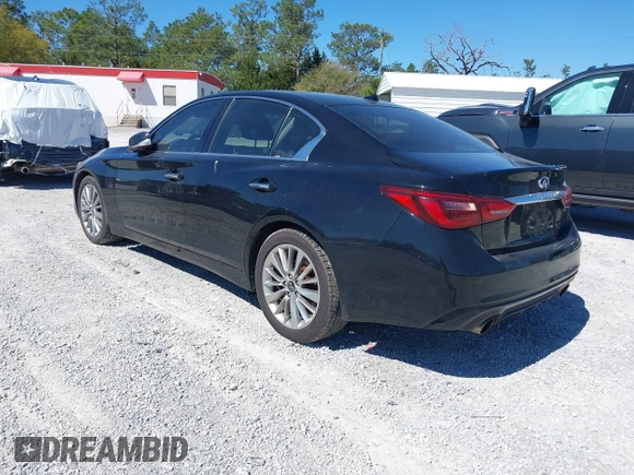 2021 Infiniti Q50 3.0t LUXE with VIN JN1EV7BP2MM707788, listed as a IAAI auction lot 41839281 with 125,173 mi miles. Bid and sale history available at carsss.com. Image 3.