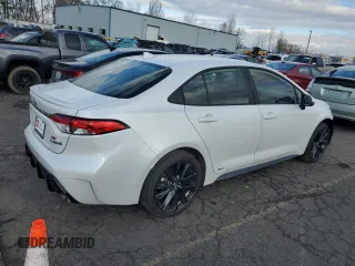 2023 Toyota Corolla Hybrid LE with VIN JTDBDMHE3P3004590, listed as a Copart auction lot 43455145 with 8,691 mi miles and Salvage Title. Bid and sale history available at carsss.com. Image 3.