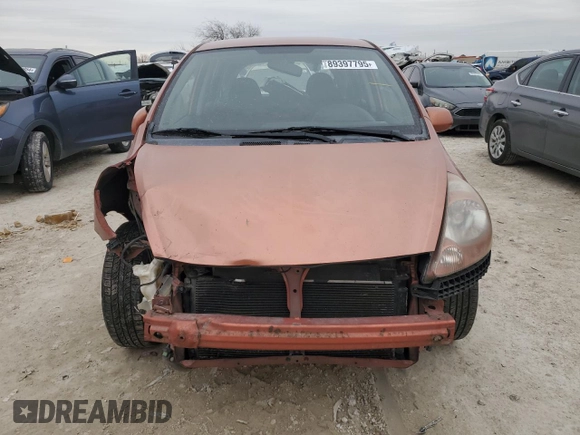 2007 Honda Fit Sport with VIN JHMGD38657S055456, listed as a Copart auction lot 89397795 with 249,679 mi miles and Salvage Title. Bid and sale history available at carsss.com. Image 5.
