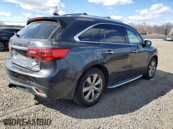 2016 Acura MDX w/Advance with VIN 5FRYD4H99GB017116, listed as a Copart auction lot 47207205 with 127,226 mi miles and Salvage Title. Bid and sale history available at carsss.com. Image 3.