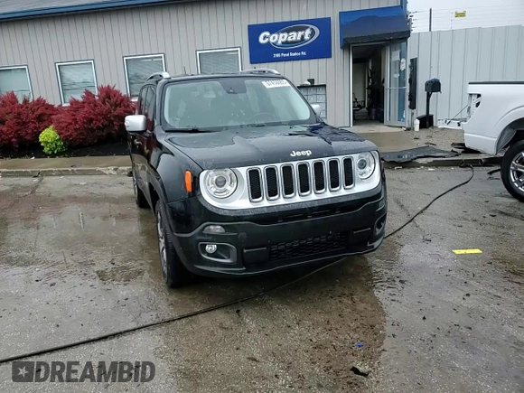 2017 Jeep Renegade Limited with VIN ZACCJBDB4HPG64017, listed as a Copart auction lot 57458665 with 47,298 mi miles and Salvage title. Bid and sale history available at DreamBid. Image 14.