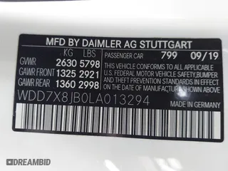2020 Mercedes-Benz AMG GT with VIN WDD7X8JB0LA013294, listed as a IAAI auction lot 41818018 with 34,880 mi miles. Bid and sale history available at carsss.com. Image 9.