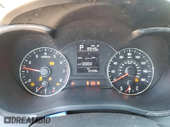 2017 Kia Forte LX with VIN 3KPFK4A7XHE025479, listed as a Copart auction lot 46625795 with 104,038 mi miles and Salvage Title. Bid and sale history available at carsss.com. Image 9.