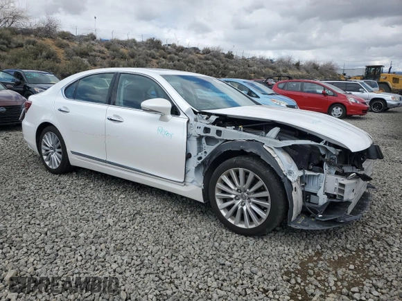 2017 Lexus LS 460 with VIN JTHCL5EF9H5028312, listed as a Copart auction lot 50849665 with 67,661 mi miles and Salvage title. Bid and sale history available at DreamBid. Image 4.