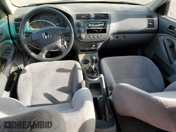 2001 Honda Civic LX with VIN JHMES15501S001759, listed as a Copart auction lot 51538465 with 312,818 mi miles and Salvage Title. Bid and sale history available at carsss.com. Image 8.