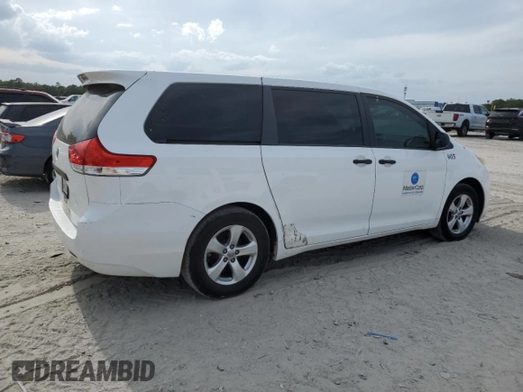 2013 Toyota Sienna L with VIN 5TDZK3DC7DS386989, listed as a Copart auction lot 55105475 with 217,908 mi miles and Salvage title. Bid and sale history available at DreamBid. Image 3.