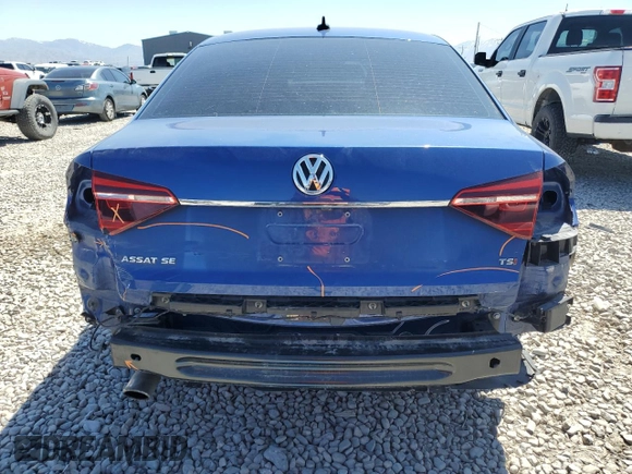 2017 Volkswagen Passat SE with VIN 1VWBT7A39HC068399, listed as a Copart auction lot 57968925 with 93,154 mi miles and Salvage title. Bid and sale history available at DreamBid. Image 6.