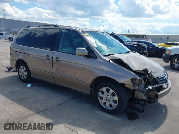 2003 Honda Odyssey EX-L z VIN 5FNRL18993B116892, wystawiony jako IAAI lot #42241908 z przebiegiem 276 223 mil mil oraz . Historia ofert i sprzedaży dostępna na DreamBid. Obrazek 1.