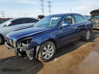 2008 Kia Optima LX with VIN KNAGE123285239090, listed as a Copart auction lot 51044935 with 113,934 mi miles and Salvage Title. Bid and sale history available at carsss.com. Image 1.