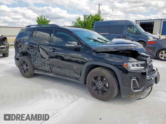 2020 GMC Acadia AT4 with VIN 1GKKNLLS6LZ184390, listed as a Copart auction lot 58044495 with Not provided miles and Salvage title. Bid and sale history available at DreamBid. Image 4.