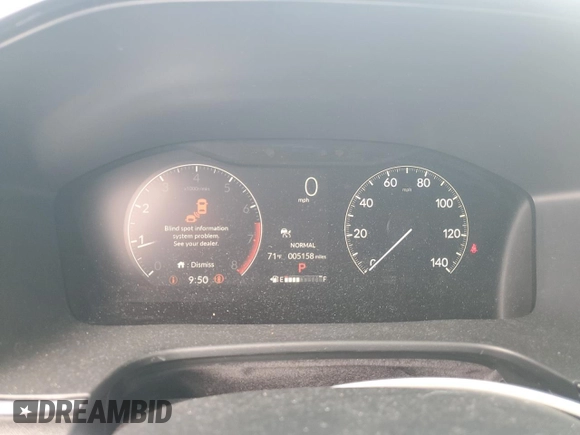 2025 Honda CR-V EX with VIN 7FARS4H46SE005308, listed as a Copart auction lot 45758325 with 5,158 mi miles and Salvage Title. Bid and sale history available at DreamBid. Image 9.