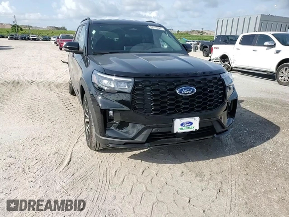 2025 Ford Explorer ST-Line with VIN 1FMUK7KH5SGB97289, listed as a Copart auction lot 58776885 with 985 mi miles and Salvage title. Bid and sale history available at DreamBid. Image 14.