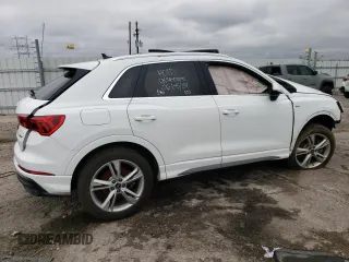 2022 Audi Q3 S line Premium Plus with VIN WA1EECF32N1030039, listed as a Copart auction lot 54728825 with Not provided miles and Salvage title. Bid and sale history available at DreamBid. Image 3.