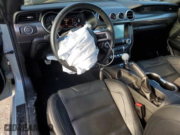 2021 Ford Mustang Mach 1 with VIN 1FA6P8R06M5551345, listed as a Copart auction lot 86491604 with 7,374 mi miles and Salvage Title. Bid and sale history available at carsss.com. Image 8.