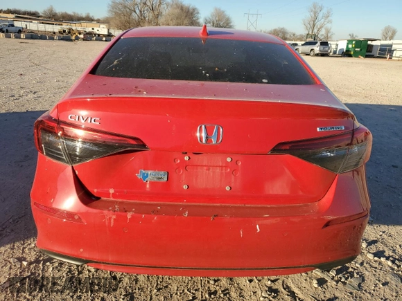 2024 Honda Civic Sedan Touring with VIN 2HGFE1F96RH321560, listed as a Copart auction lot 87313714 with 0 mi miles and Salvage Title. Bid and sale history available at carsss.com. Image 6.
