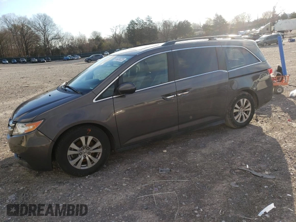 2016 Honda Odyssey EX-L with VIN 5FNRL5H66GB165356, listed as a Copart auction lot 49228225 with 124,982 mi miles and Salvage Title. Bid and sale history available at carsss.com. Image 1.