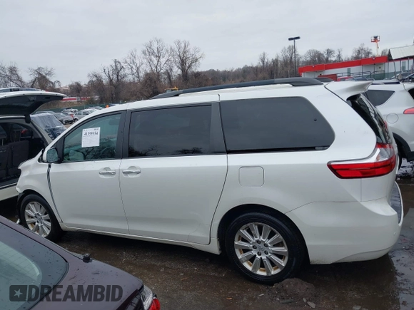 2015 Toyota Sienna Ltd with VIN 5TDDK3DC9FS115784, listed as a IAAI auction lot 41355934 with 125,675 mi miles. Bid and sale history available at carsss.com. Image 14.