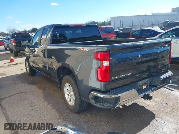 2020 Chevrolet Silverado 1500 LT with VIN 1GCRYDEDXLZ225299, listed as a IAAI auction lot 41374754 with 90,853 mi miles. Bid and sale history available at carsss.com. Image 3.
