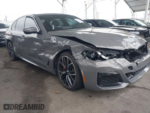 2021 BMW 5 Series 530e with VIN WBA13AG05MCF48300, listed as a IAAI auction lot 41735999 with 31,096 mi miles and . Bid and sale history available at carsss.com. Image 1.