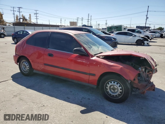 1998 Honda Civic CX with VIN 2HGEJ6420WH107167, listed as a Copart auction lot 46697095 with 64,087 mi miles and Salvage Title. Bid and sale history available at DreamBid. Image 4.