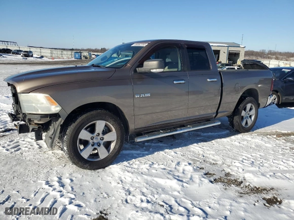 2010 Dodge Ram 1500 SLT with VIN 1D7RB1GP8AS127116, listed as a Copart auction lot 46062355 with 106,546 mi miles and Salvage Title. Bid and sale history available at carsss.com. Image 1.