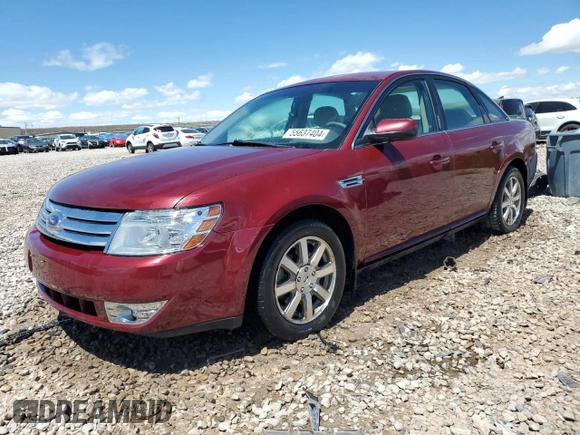 2008 Ford Taurus SEL with VIN 1FAHP24W88G132831, listed as a Copart auction lot 55637404 with 140,369 mi miles and Salvage Title. Bid and sale history available at carsss.com. Image 1.